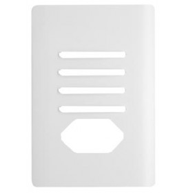 Placa P/ 4 Interruptores (ESPECIAL) + 1 Tomada 4x2 - Novara Branco